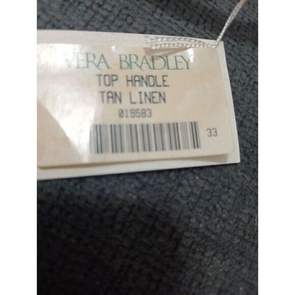 Vera Bradley Top Handle Bag Purse. Tan Linen. NEW. Spectator Collection - Picture 9 of 9